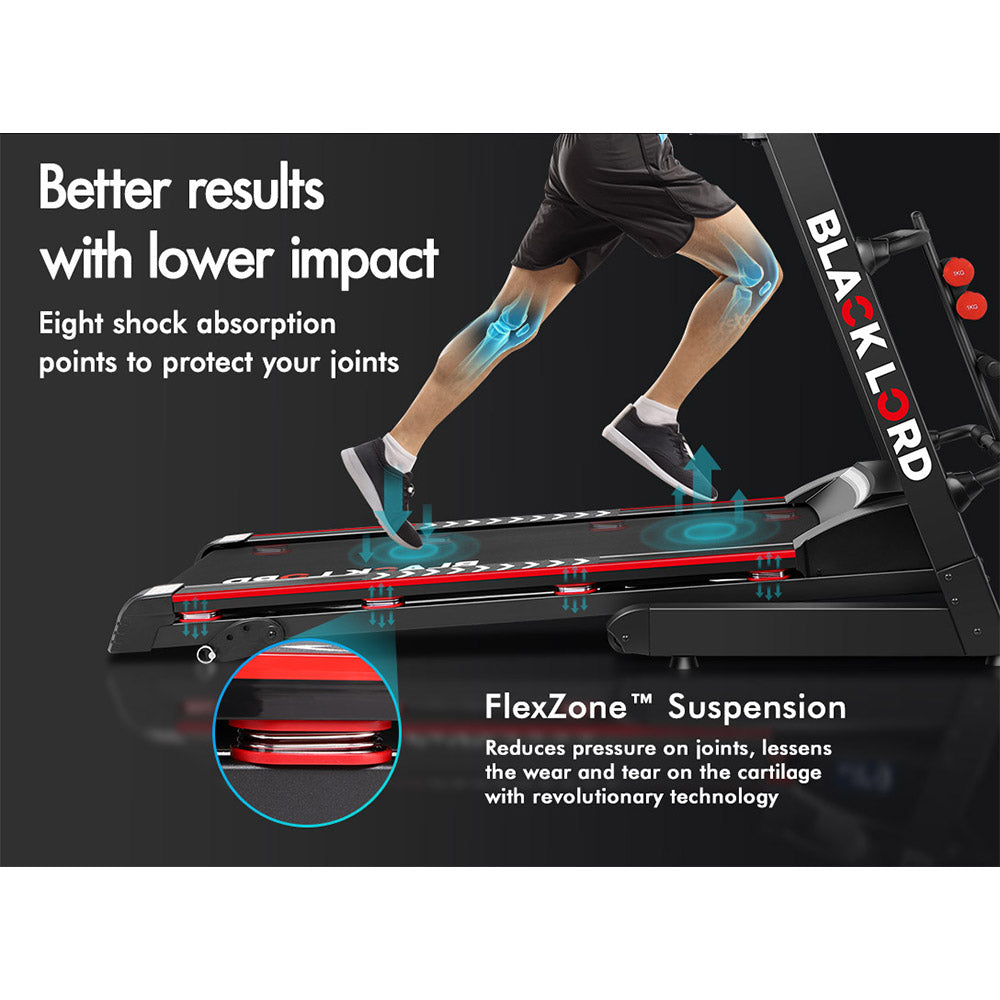 BLACK LORD® Treadmill Electric Home Gym Exercise Run Machine Incline Fitness