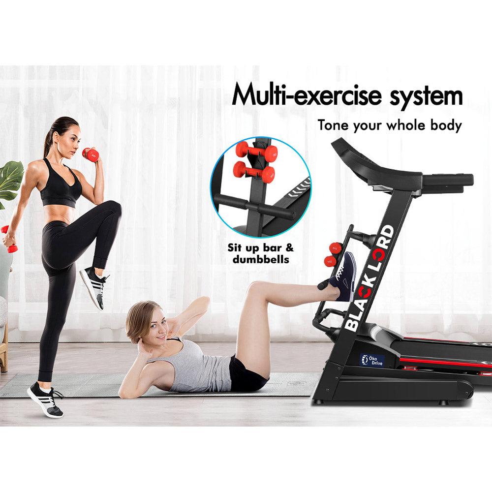 BLACK LORD® Treadmill Electric Home Gym Exercise Run Machine Incline Fitness