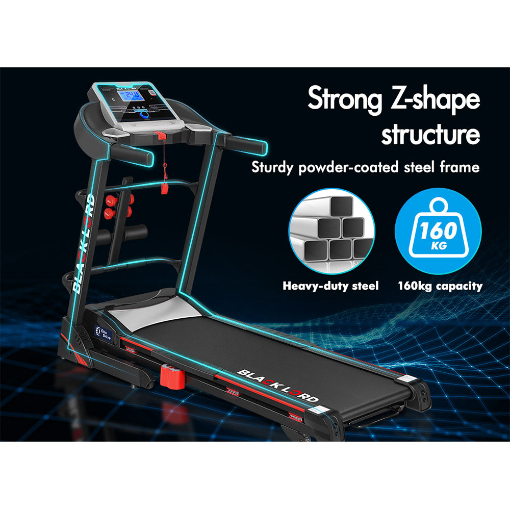 BLACK LORD Treadmill Electric Auto Incline Home Gym Exercise Run Machine