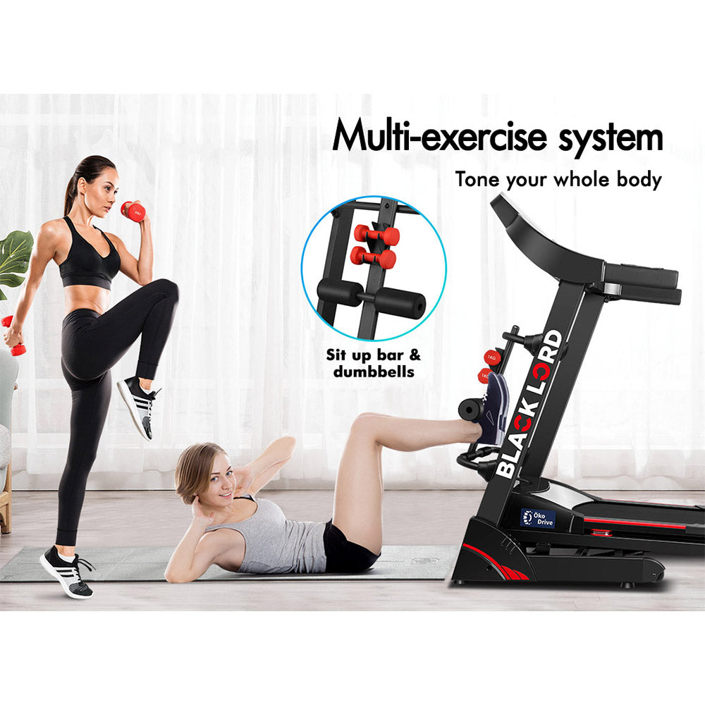 BLACK LORD Treadmill Electric Auto Incline Home Gym Exercise Run Machine