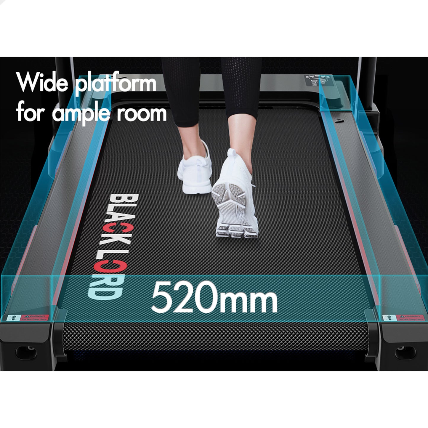 BLACK LORD Treadmill Electric Home Gym Exercise Running Machine Auto Incline