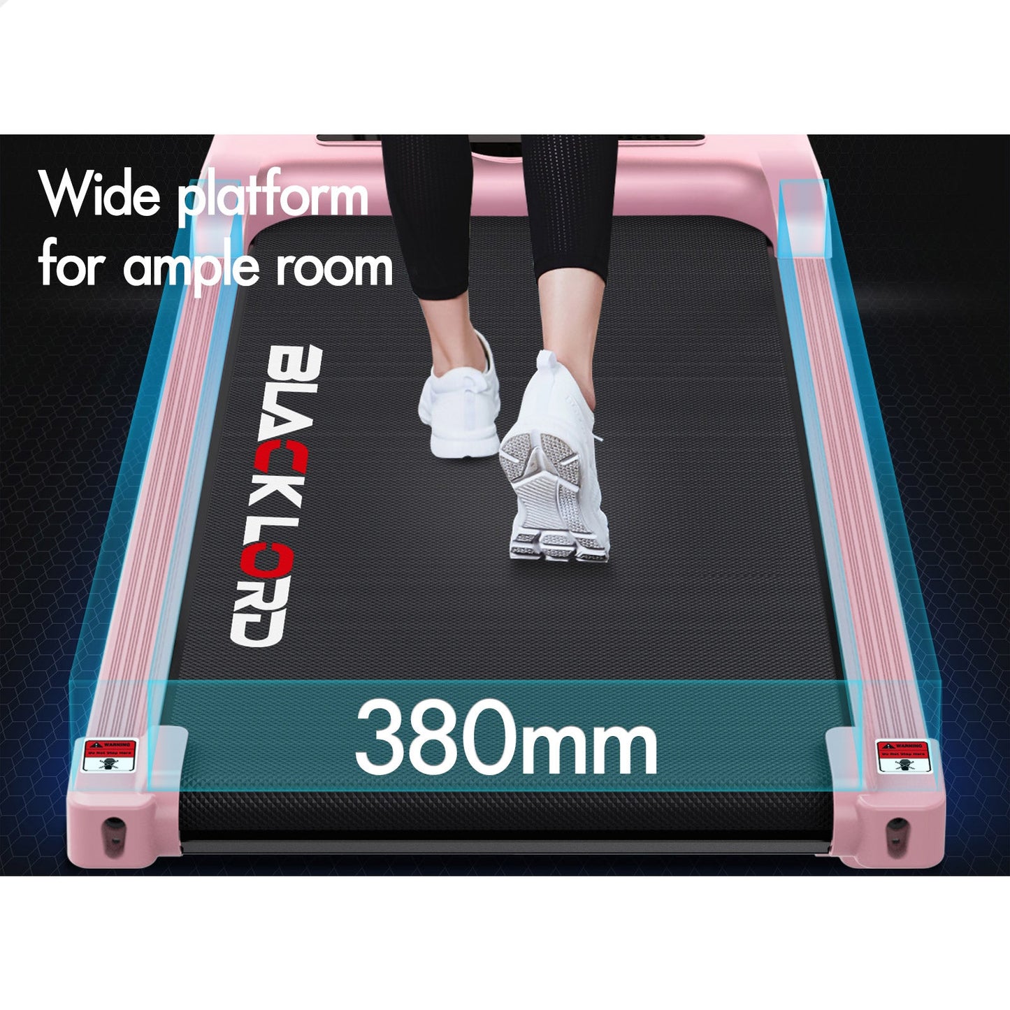 BLACK LORD Treadmill Electric Walking Pad Exercise Home Gym Fitness Machine
