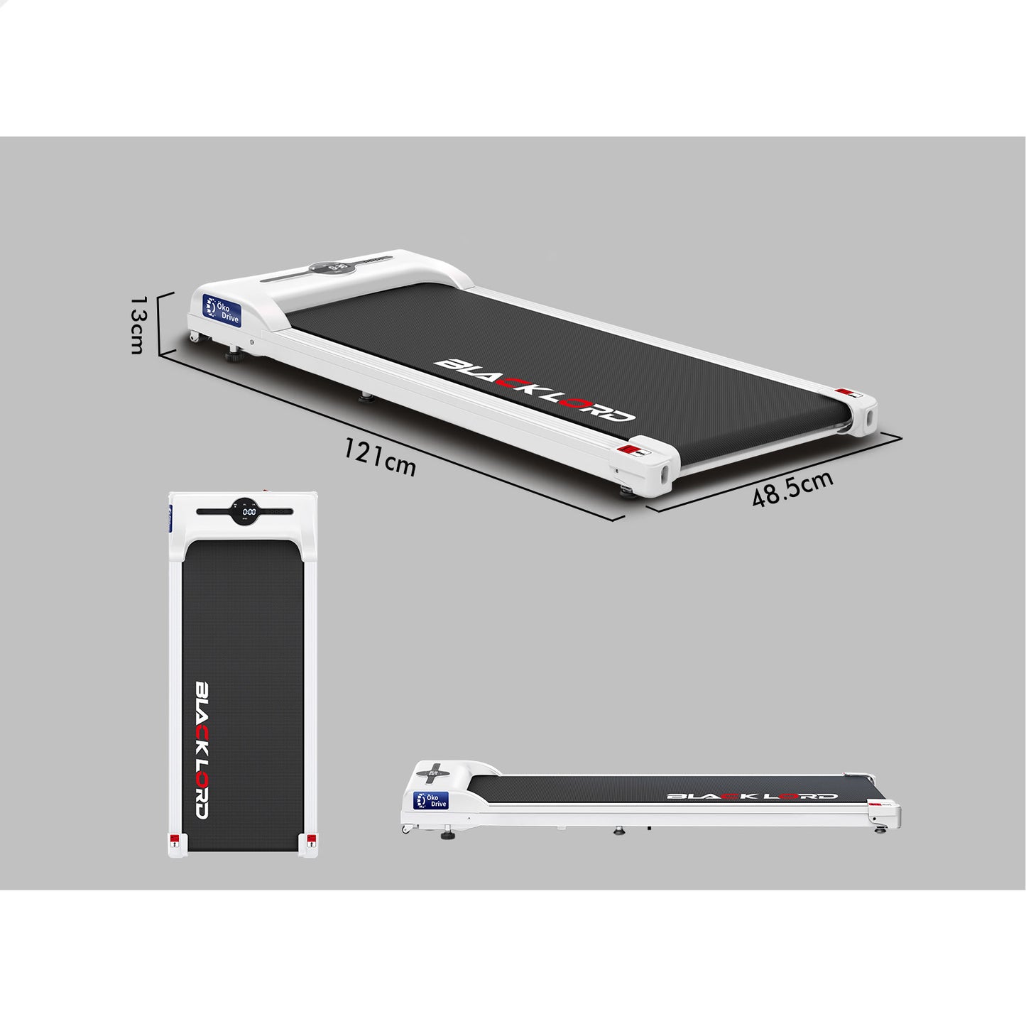 BLACK LORD Treadmill Electric Walking Pad Home Office Fitness Gym Remote Control