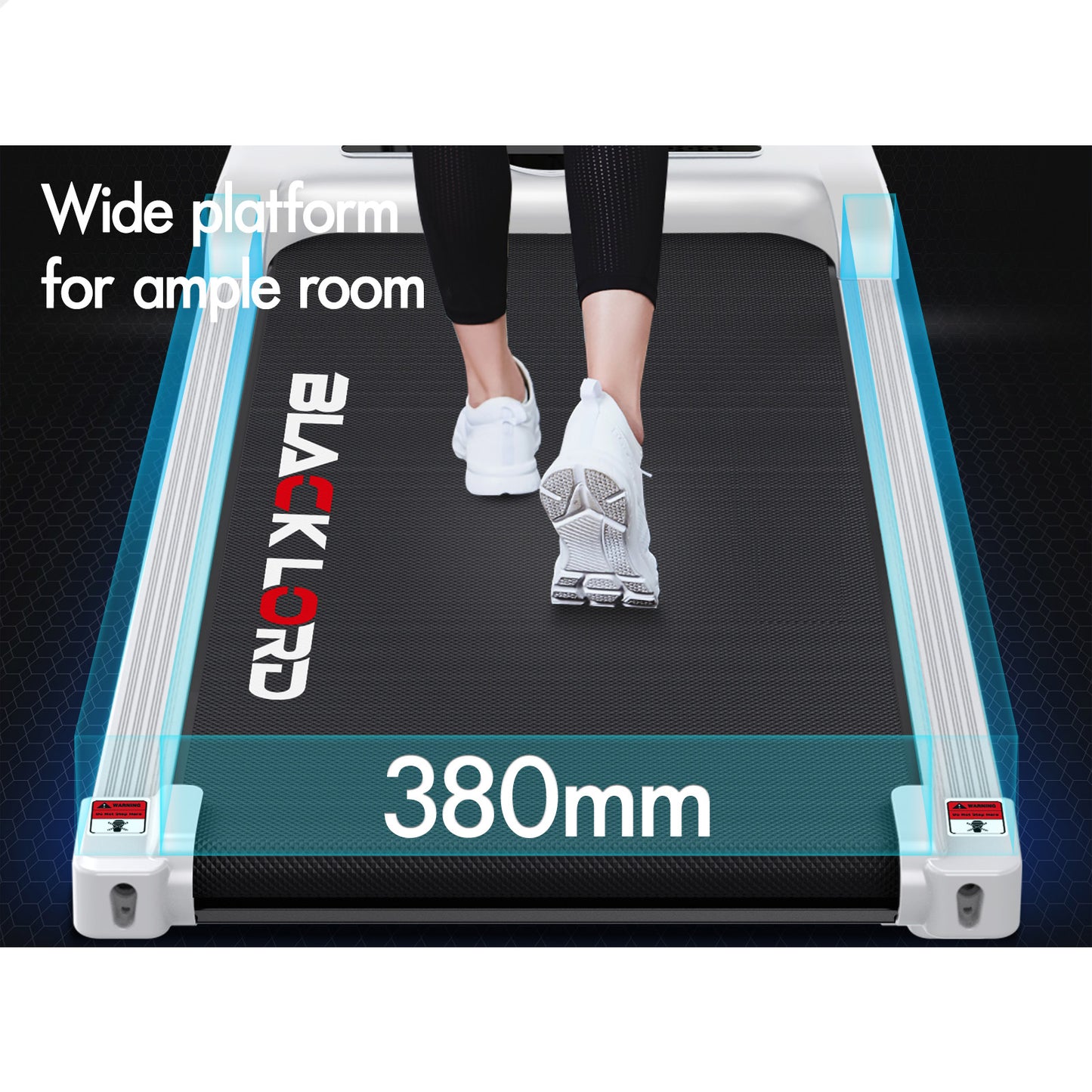 BLACK LORD Treadmill Electric Walking Pad Home Office Fitness Gym Remote Control
