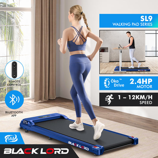 BLACK LORD Treadmill Electric Walking Pad Home Office Gym Fitness Remote Control