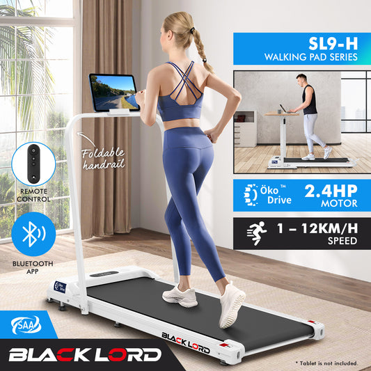 BLACK LORD Treadmill Walking Pad Home Office Gym Fitness Foldable