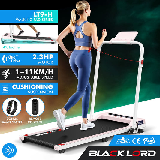 BLACK LORD Treadmill Electric Walking Pad Foldable Under Desk Home Gym Pink