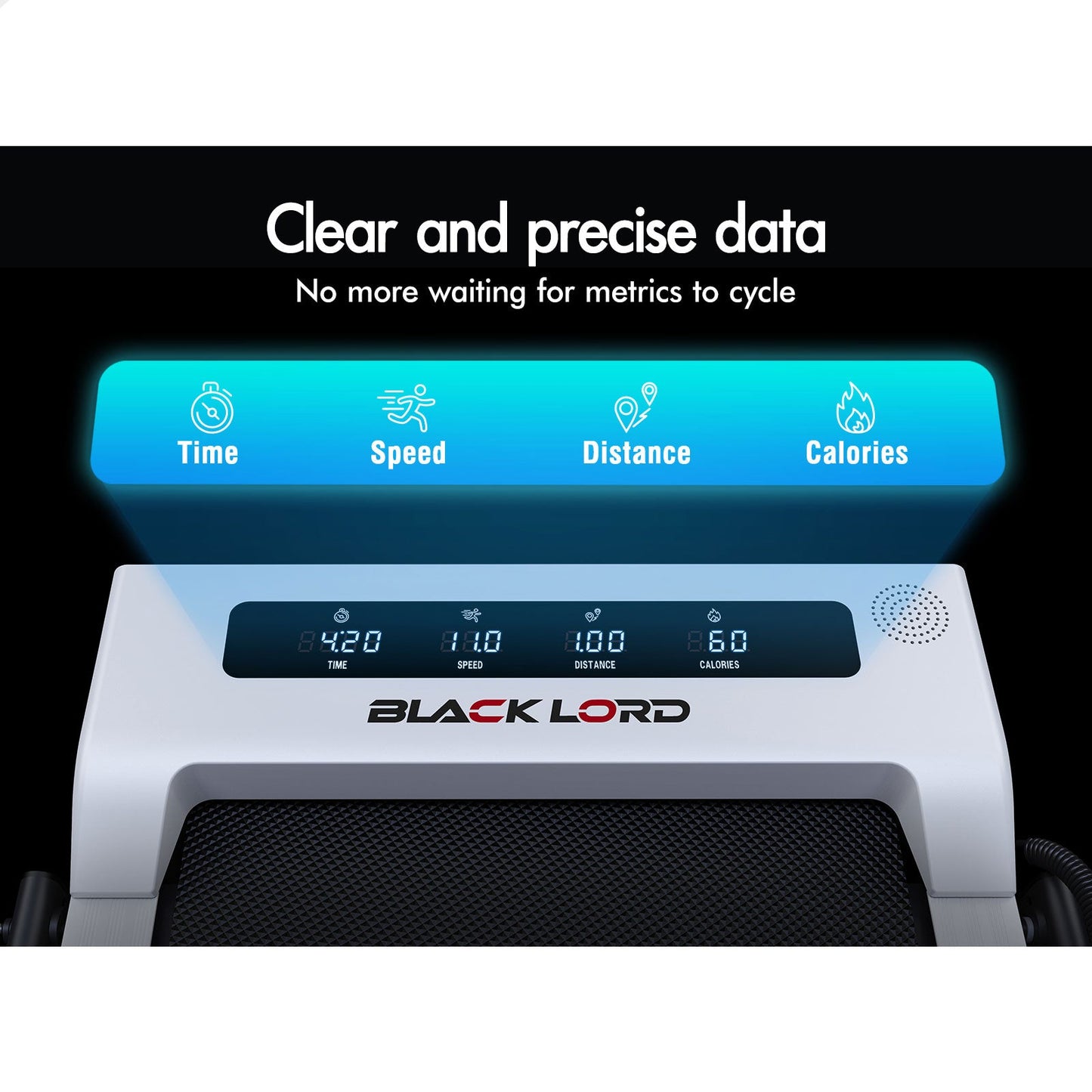 BLACK LORD Treadmill Electric Walking Pad Foldable Under Desk Home Gym White