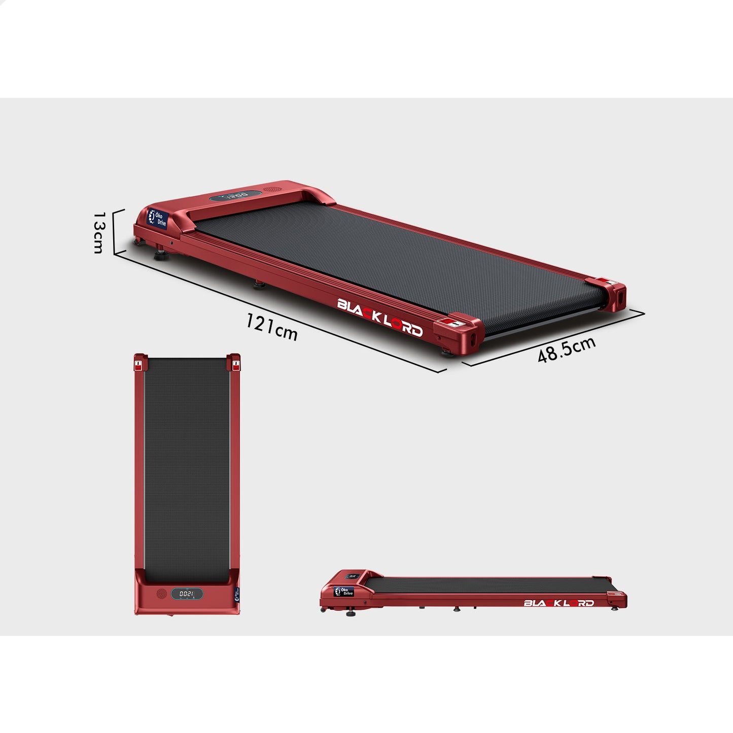 BLACK LORD Treadmill Electric Walking Pad Home Office Gym Fitness Remote Control