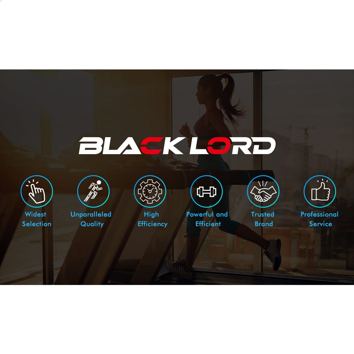 BLACK LORD Walking Pad Incline Treadmill