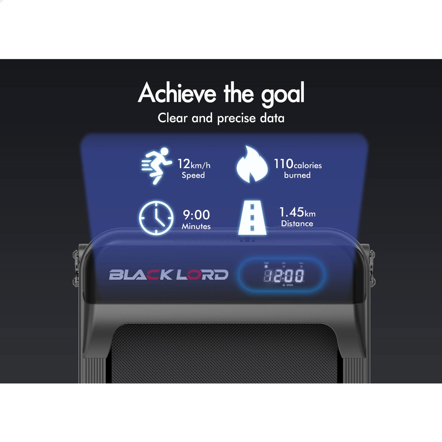 BLACK LORD Walking Pad Incline Treadmill