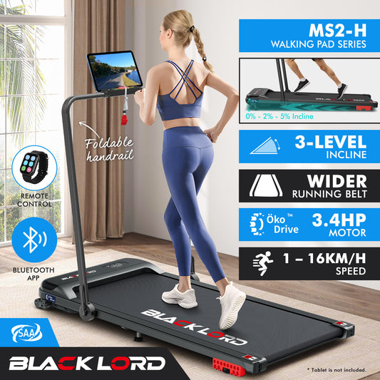 BLACK LORD Treadmill Electric Walking Pad Home Office Gym Fitness Incline MS2 Pink