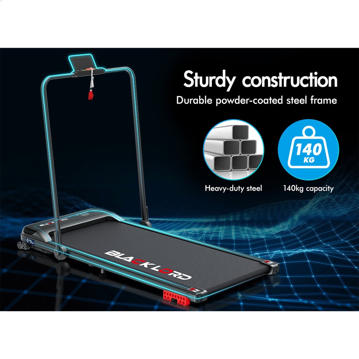 BLACK LORD Treadmill Electric Walking Pad Home Office Gym Fitness Incline MS2 Pink