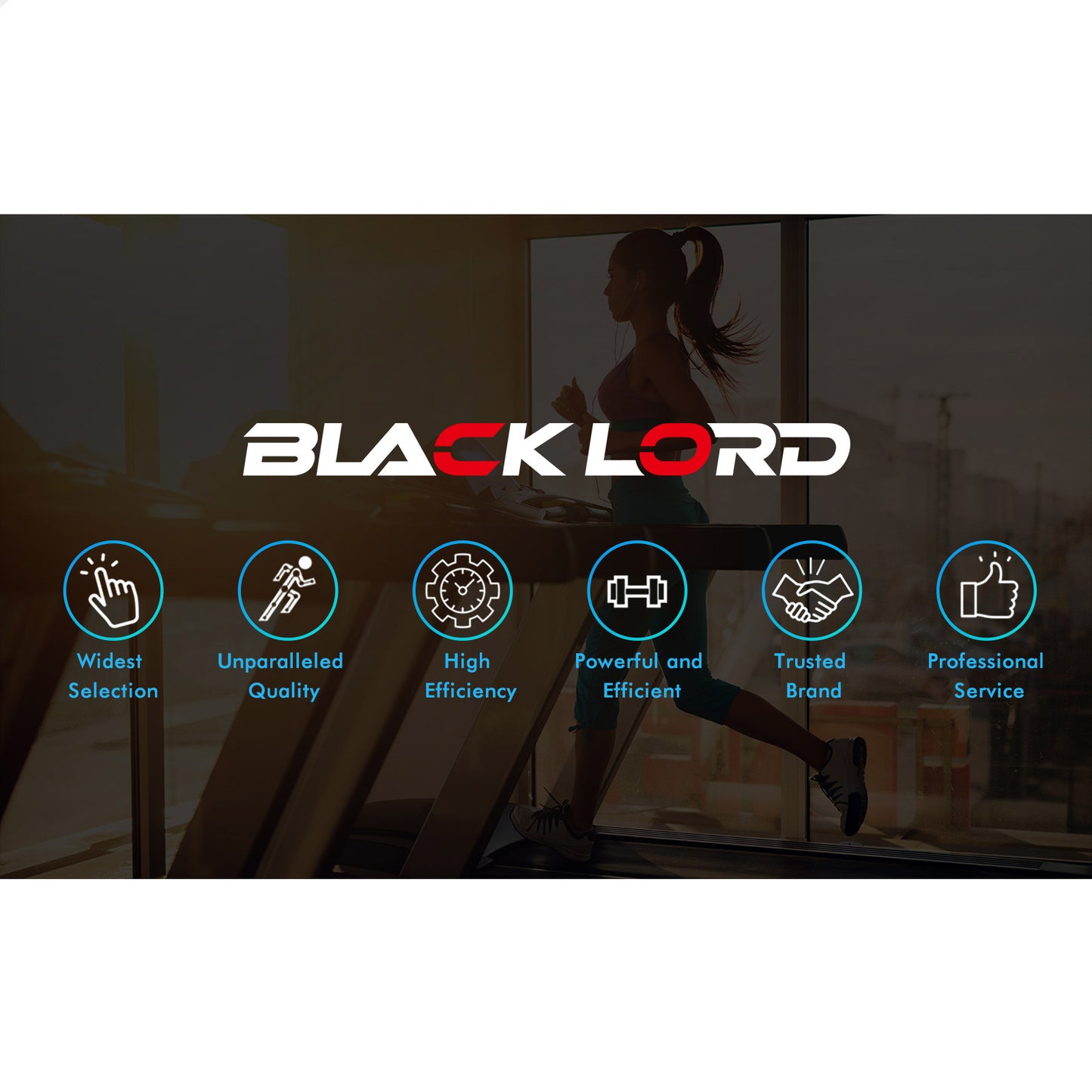 BLACK LORD Walking Pad Treadmill Incline Foldable
