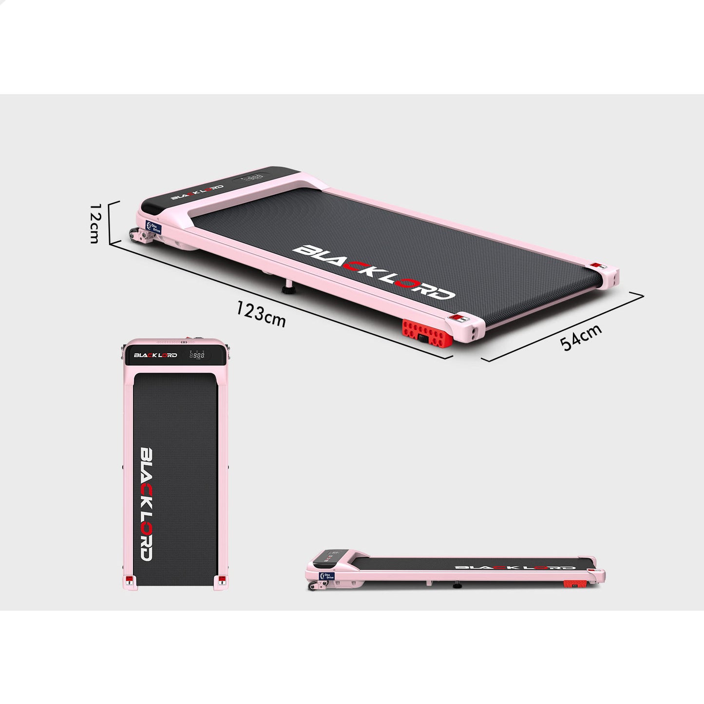 BLACK LORD Treadmill Electric Walking Pad Home Office Gym Fitness Incline MS2 Pink