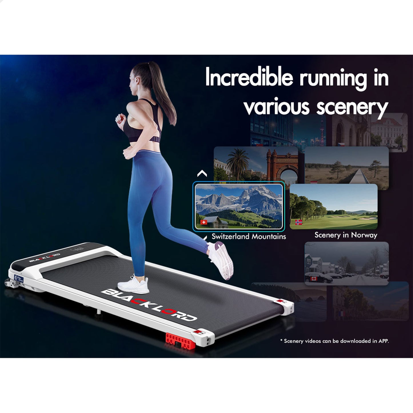 BLACK LORD Treadmill Incline Walking Pad