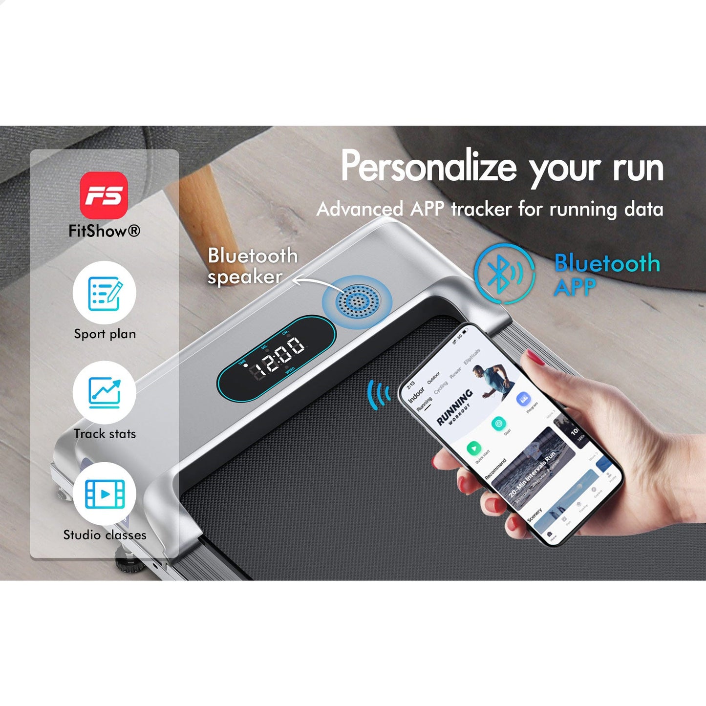 BLACK LORD Treadmill Electric Walking Pad Home Office Gym Fitness Remote Control