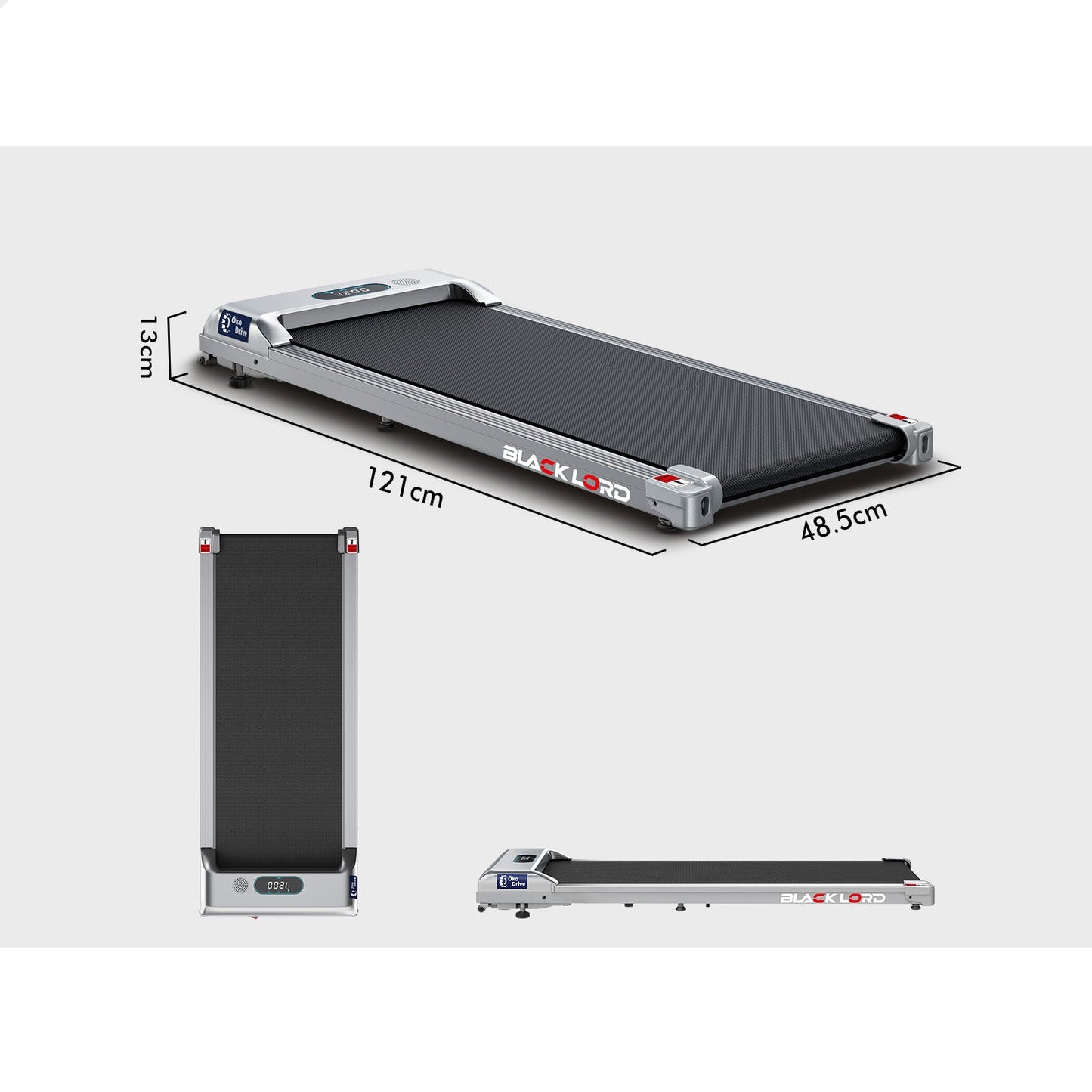 BLACK LORD Treadmill Electric Walking Pad Home Office Gym Fitness Remote Control