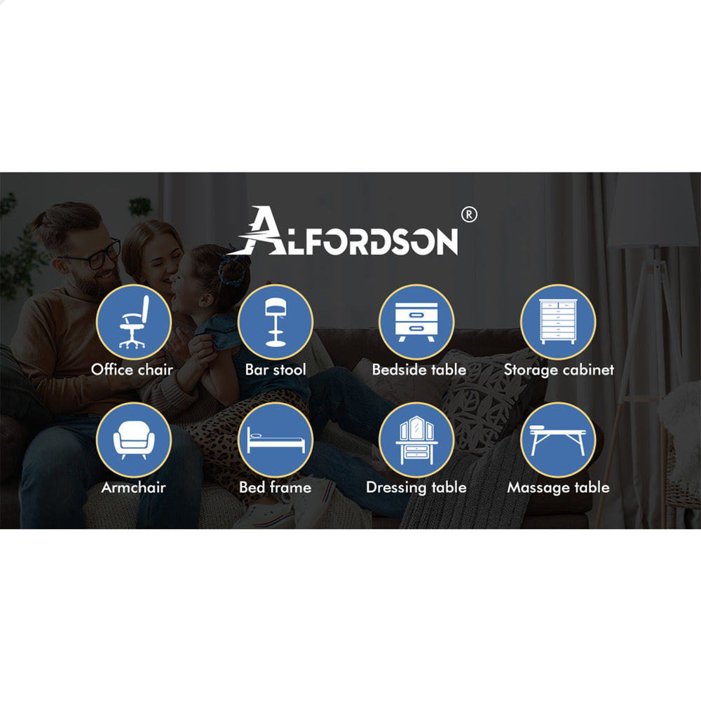 ALFORDSON Dressing Table Stool Set Makeup Foldable Mirror Vanity Desk Black