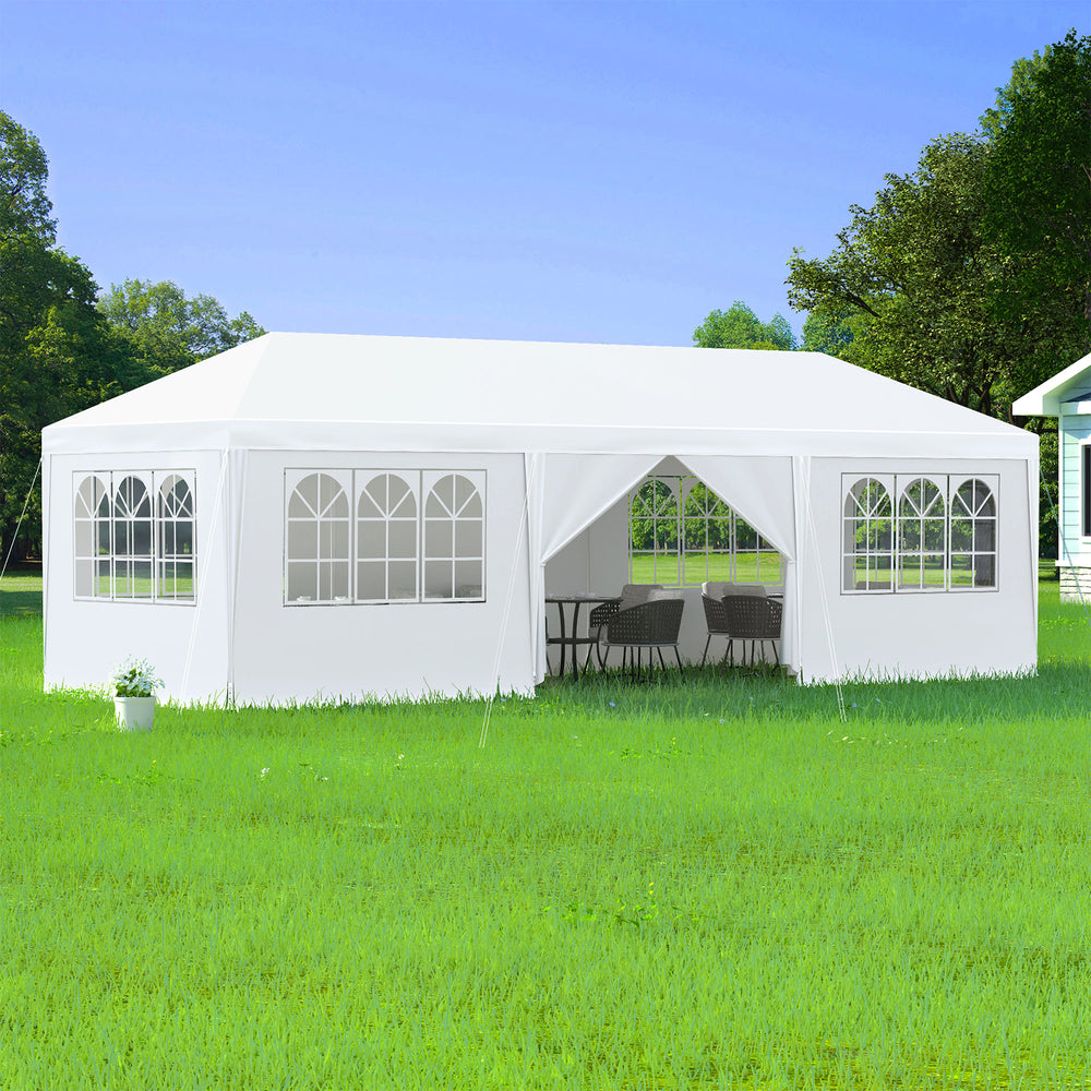 ALFORDSON Gazebo Marquee 3x9 Outdoor Party Tent Camping Portable Side Wall White