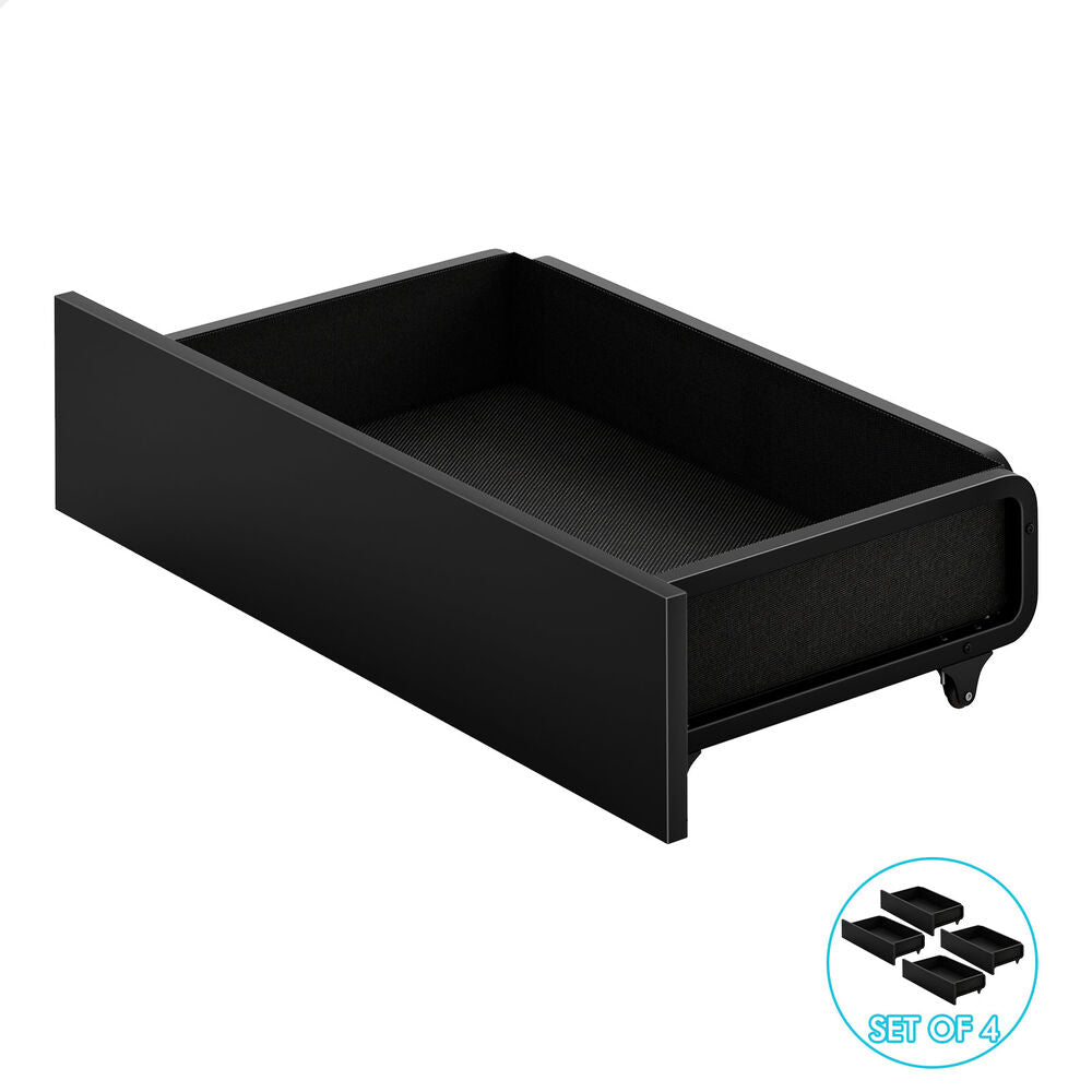ALFORDSON 4x Trundle Drawers for Bed Frame Underbed Storage Wheels Black