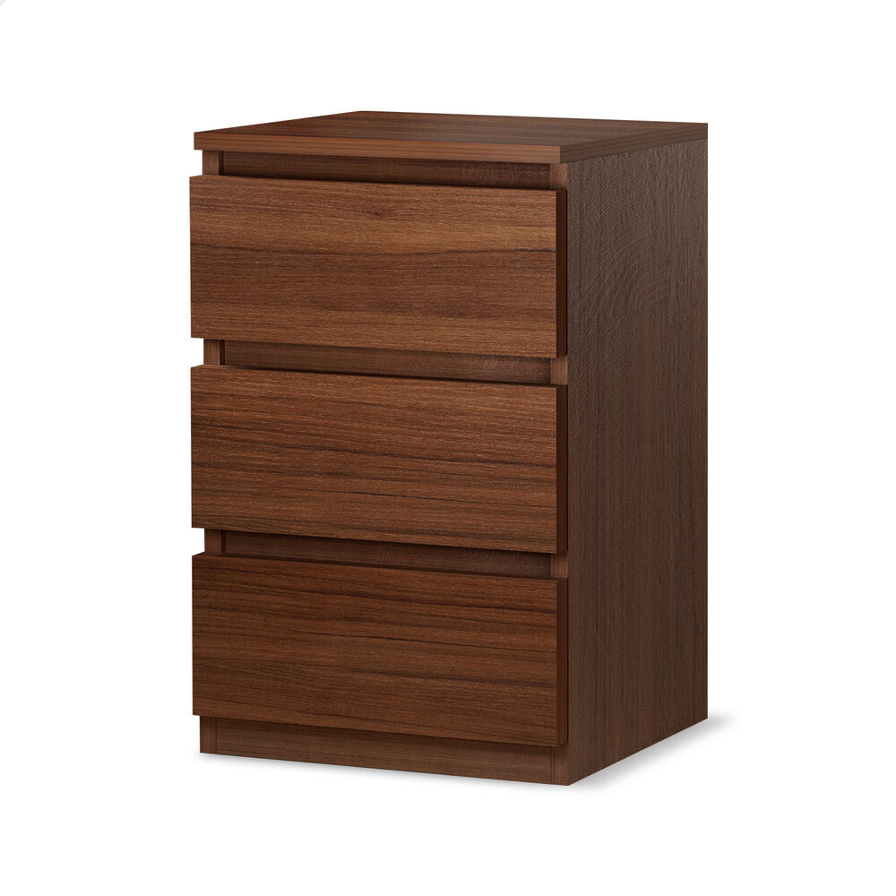 ALFORDSON Bedside Table Nightstand 3 Drawers Side End Table Walnut