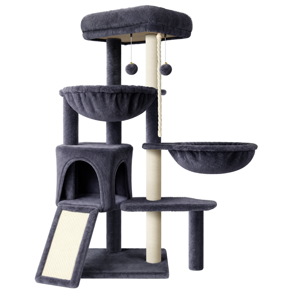 BEASTIE Cat Tree Tower 104cm Scratching Post Scratcher Grey