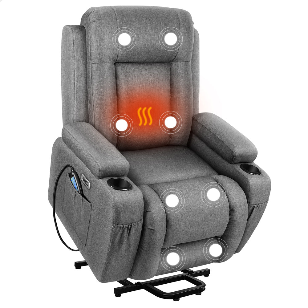 ALFORDSON Recliner Chair Electric Lift Heated Massage Armchair Lounge Sofa