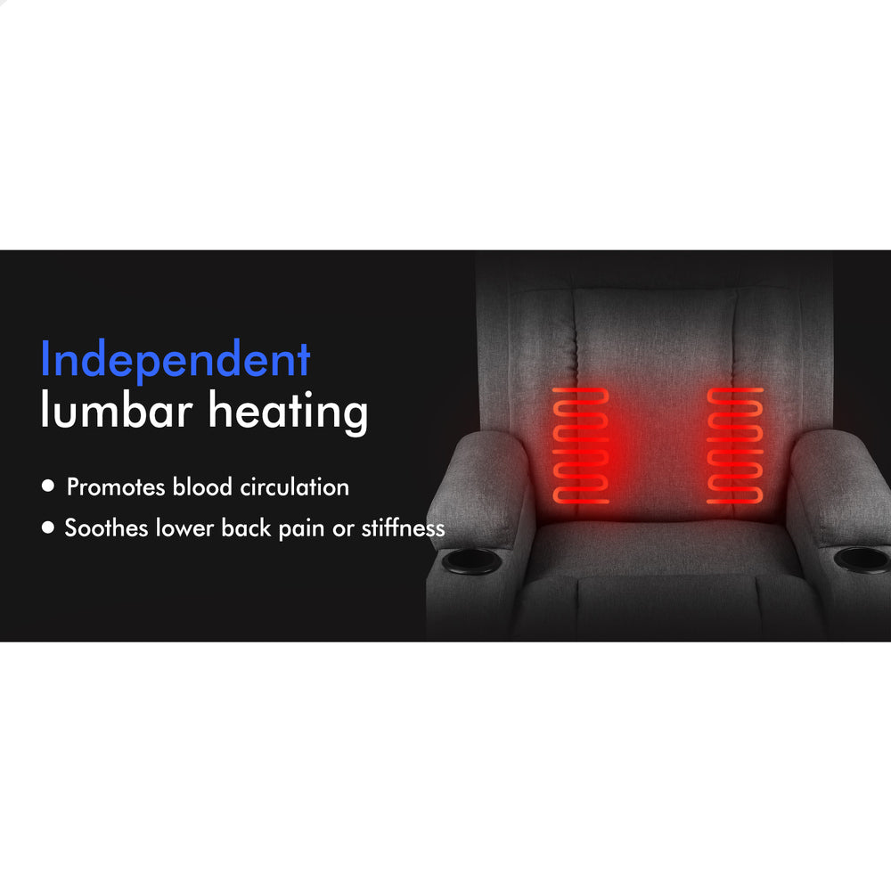 ALFORDSON Recliner Chair Electric Lift Heated Massage Armchair Lounge Sofa