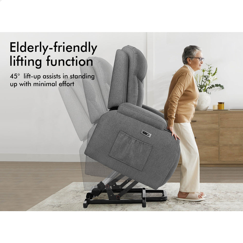 ALFORDSON Recliner Chair Electric Lift Heated Massage Armchair Lounge Sofa