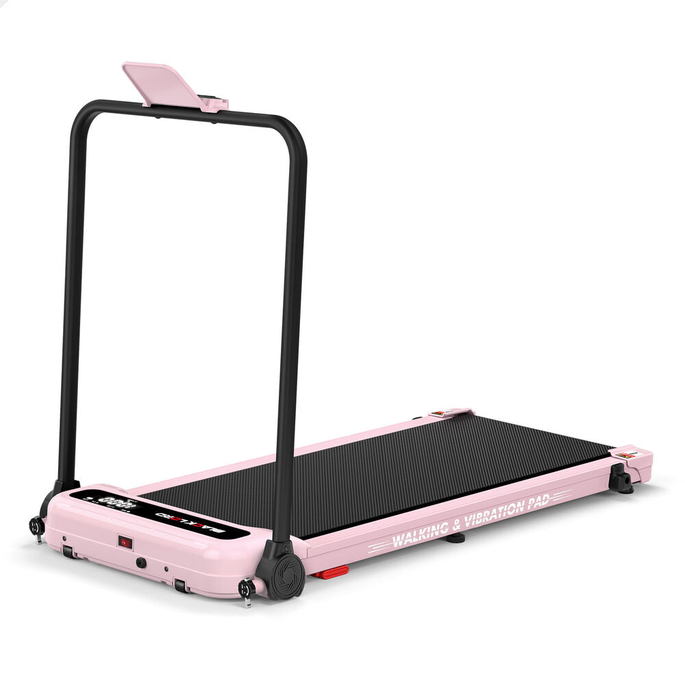 BLACK LORD Treadmill 4-in-1 Walking Vibration Pad Incline Home Gym Foldable Pink