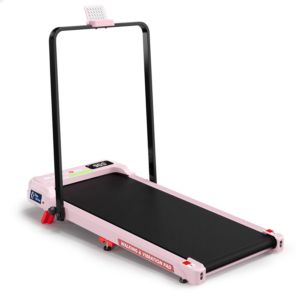 BLACK LORD Treadmill Electric Walking Pad Vibration LED Light Incline Foldable