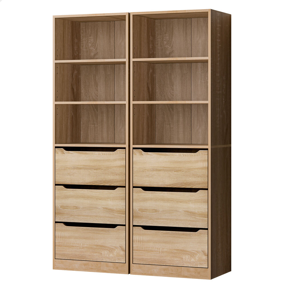 ALFORDSON 2x Wardrobe Clothes Storage Cabinet Organizer 3 Drawers Wood