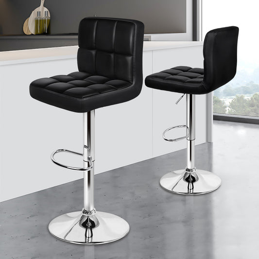 2x Alfordson Bar Stools Swivel Chair Black
