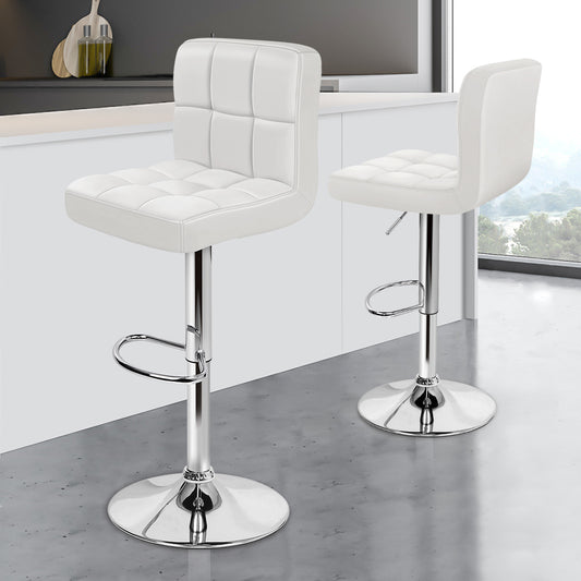 2x ALFORDSON Bar Stools Gas Lift White