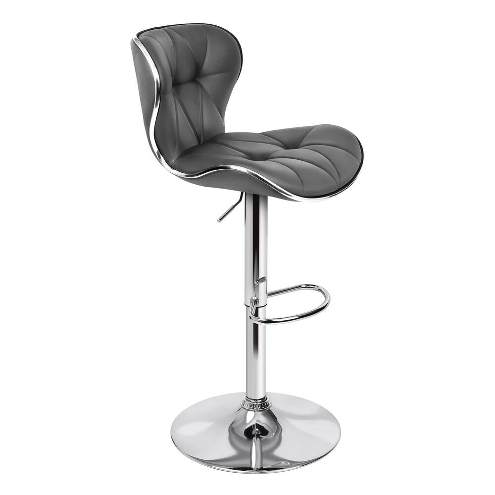 2x ALFORDSON Bar Stools Swivel Chair Grey