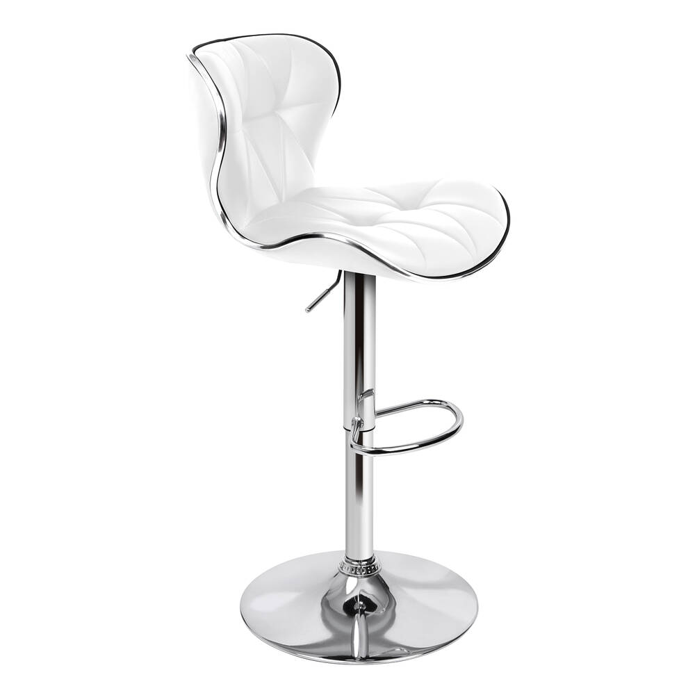 2x ALFORDSON Bar Stools Swivel Chair White