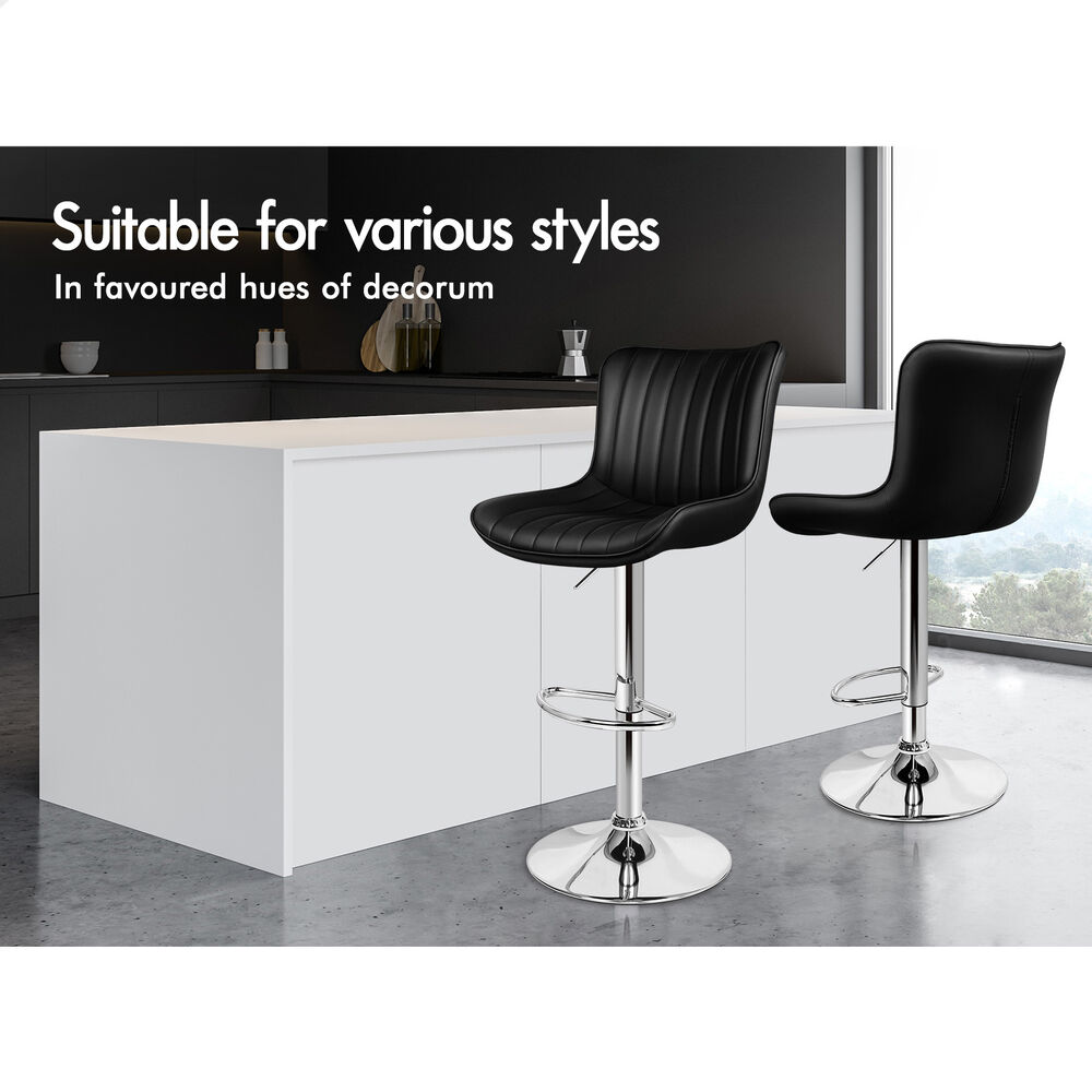 4x ALFORDSON Bar Stools Bar Chairs Black
