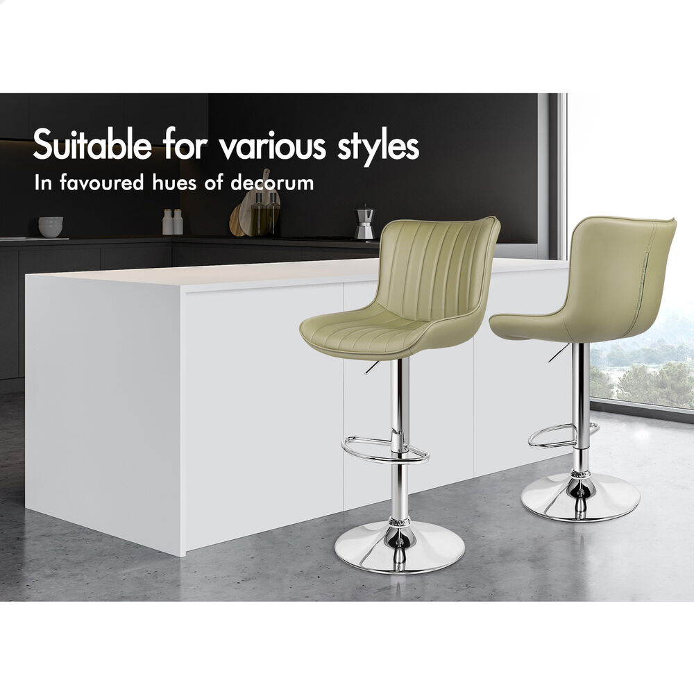 4x ALFORDSON Bar Stools Bar Chairs Green