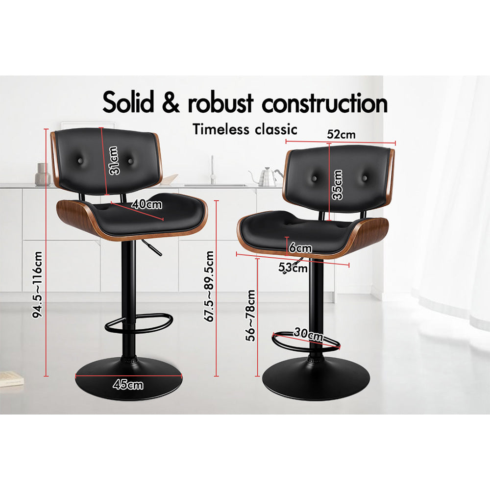ALFORDSON Bar Stool Kitchen Barstool All Black