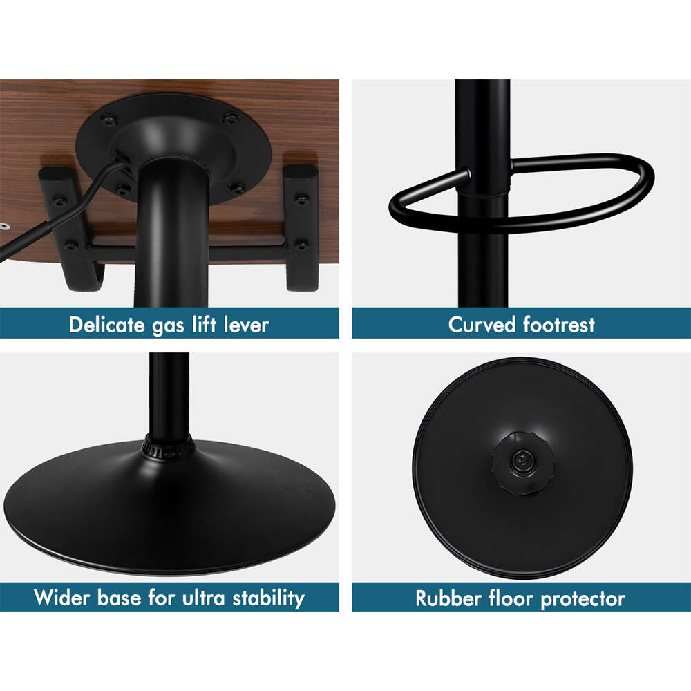 ALFORDSON Bar Stool Kitchen Barstool All Black