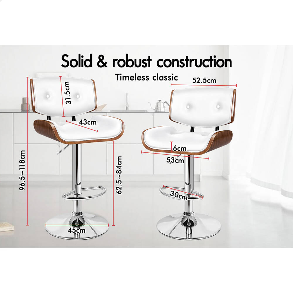 ALFORDSON Bar Stool Odette Kitchen Swivel White