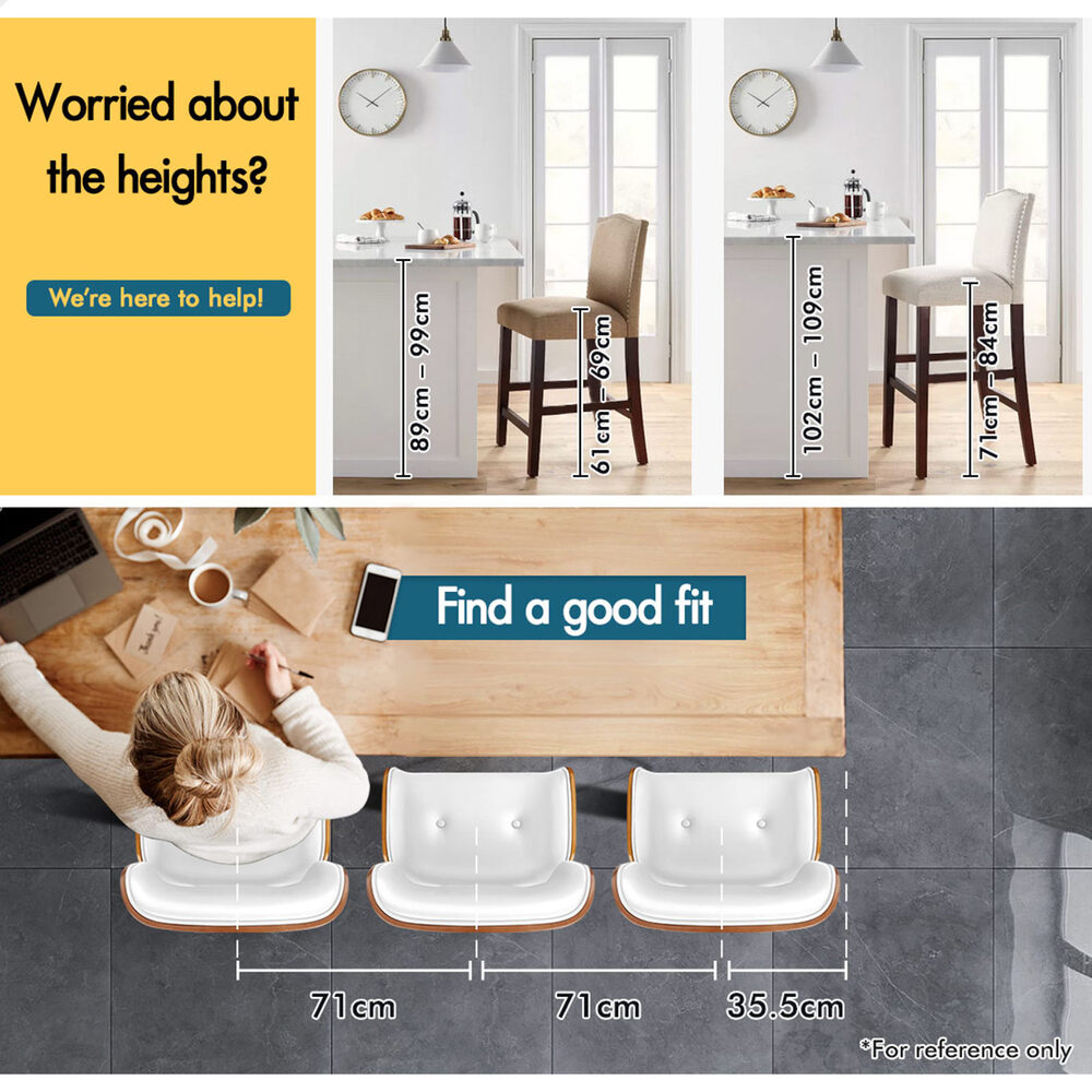 ALFORDSON Bar Stool Odette Kitchen Swivel White