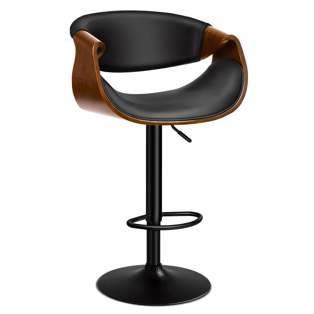 2x ALFORDSON Bar Stool Swivel Chair Black