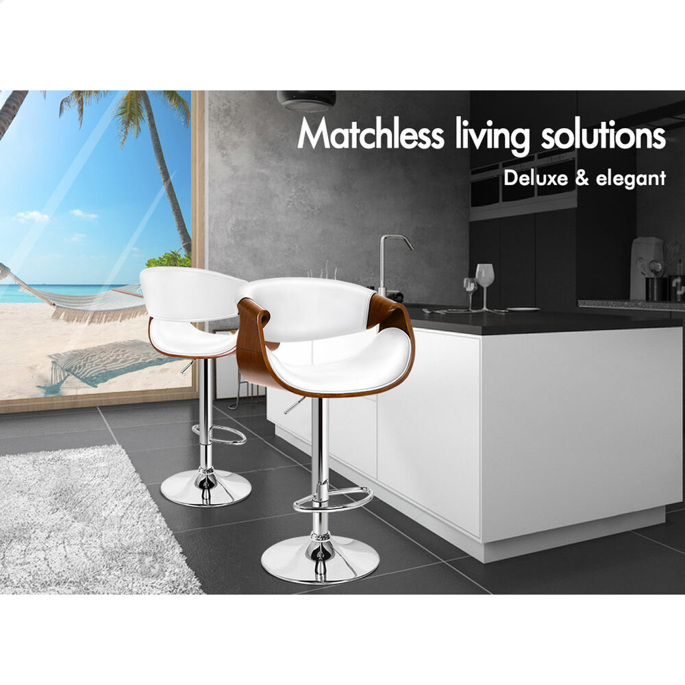 ALFORDSON Bar Stool Trice Kitchen Swivel White