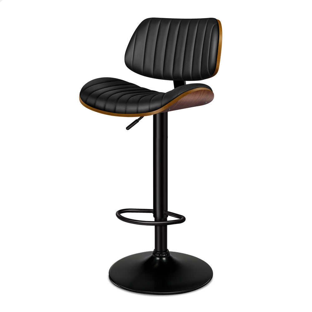 ALFORDSON Bar Stool Upholstered Backrest Black