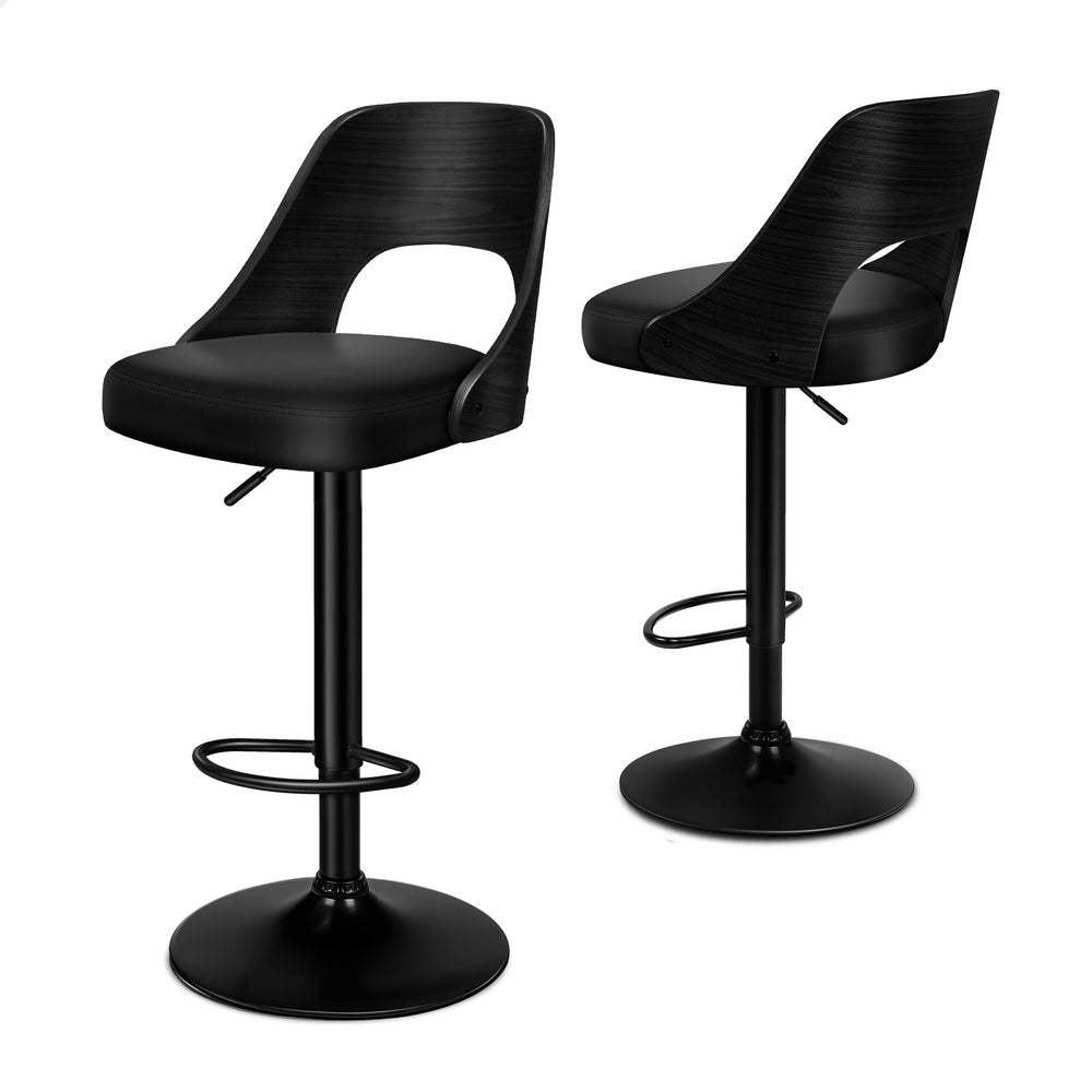 ALFORDSON Bar Stool Wooden Leather All Black