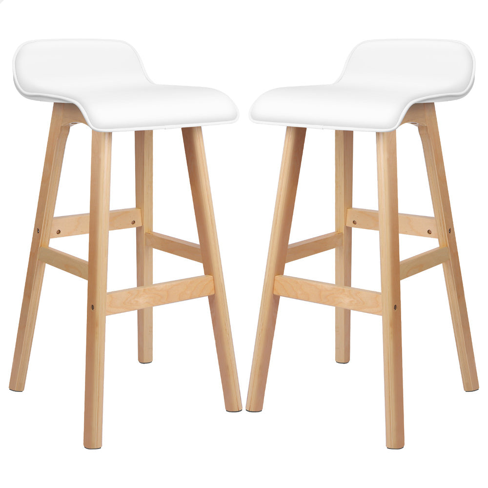 2x ALFORDSON Bar Stools Samuel Dining Chair White