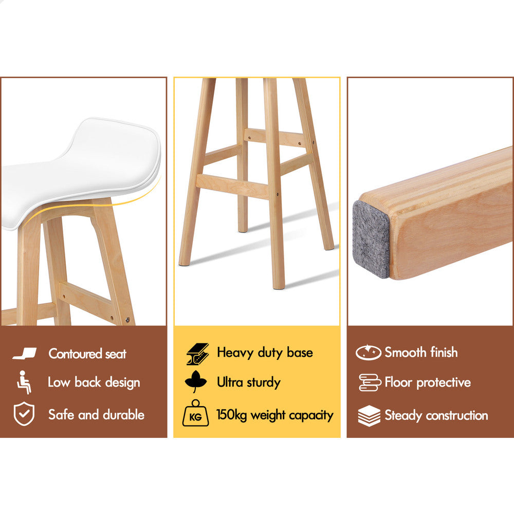 2x ALFORDSON Bar Stools Samuel Dining Chair White