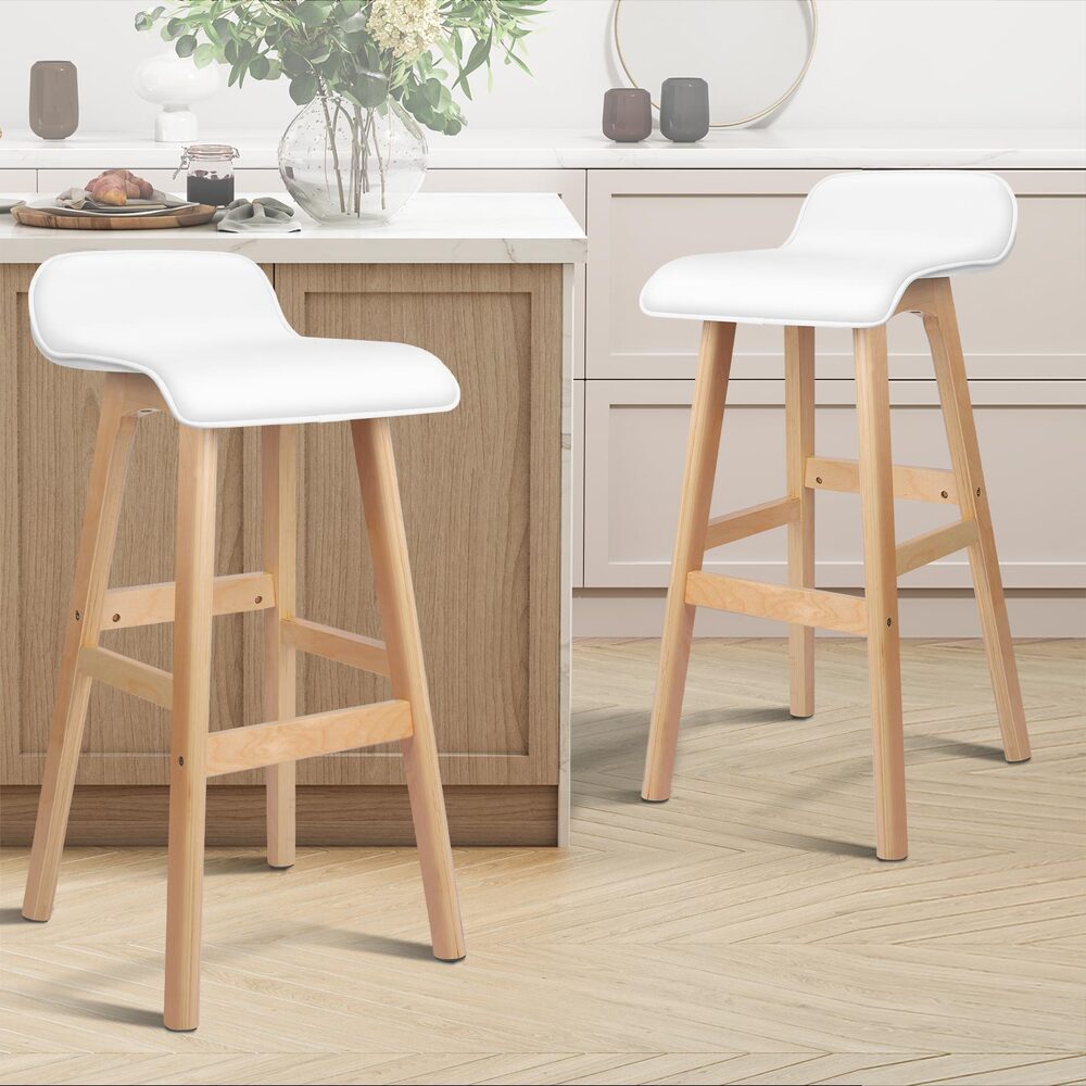 2x ALFORDSON Bar Stools Samuel Dining Chair White